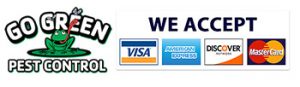 Go Green Pest Control Accepts Visa, American Express, Discover, and Mastercard